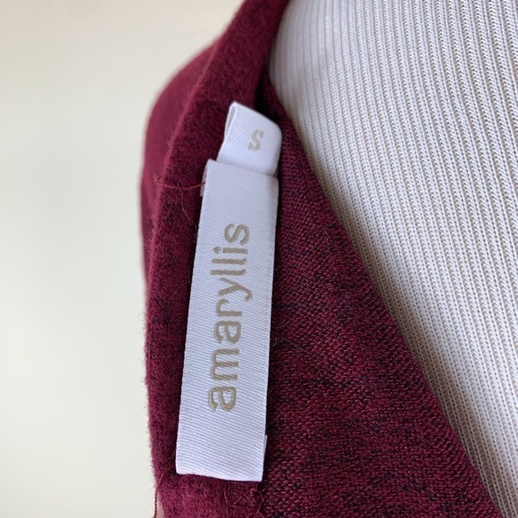 AMARYLLIS BURGUNDY LONG SLEEVE TOP - Picture 6 of 7